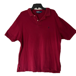 Polo Ralph Lauren Vintage Men's Burgandy Shirt Size L